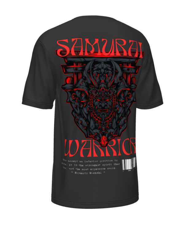Samurai Warrior Oversized T Shirt - Black